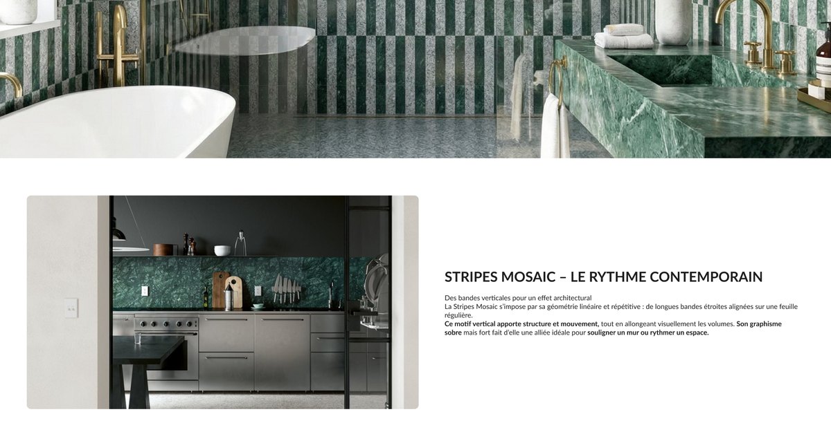 Bloc éditorial du site e-commerce Carré Créatif, carrelage et décoration