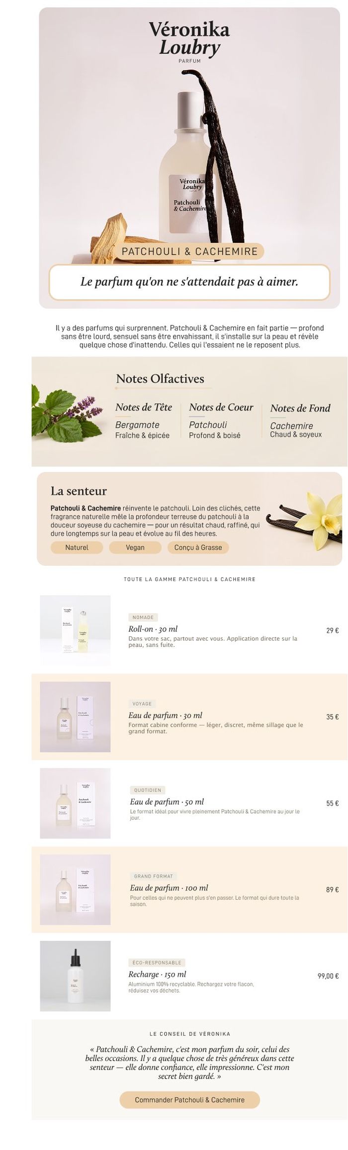 Newsletter parfumerie naturelle, campagne patchouli