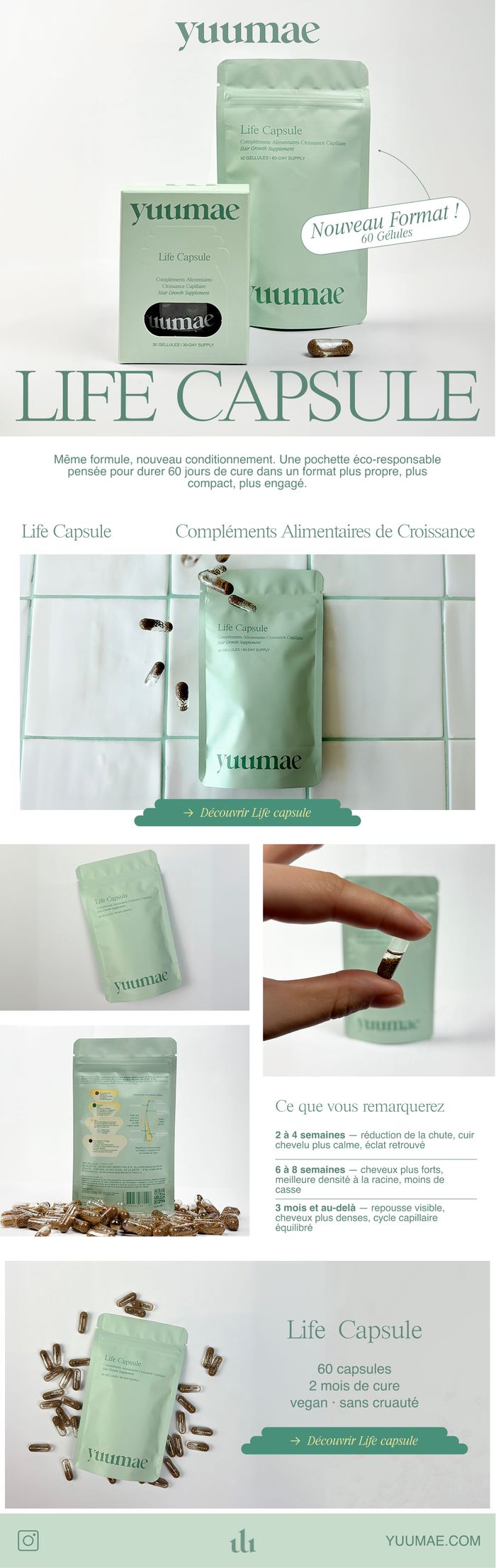 Newsletter Yuumae, soins du cuir chevelu, campagne capsule