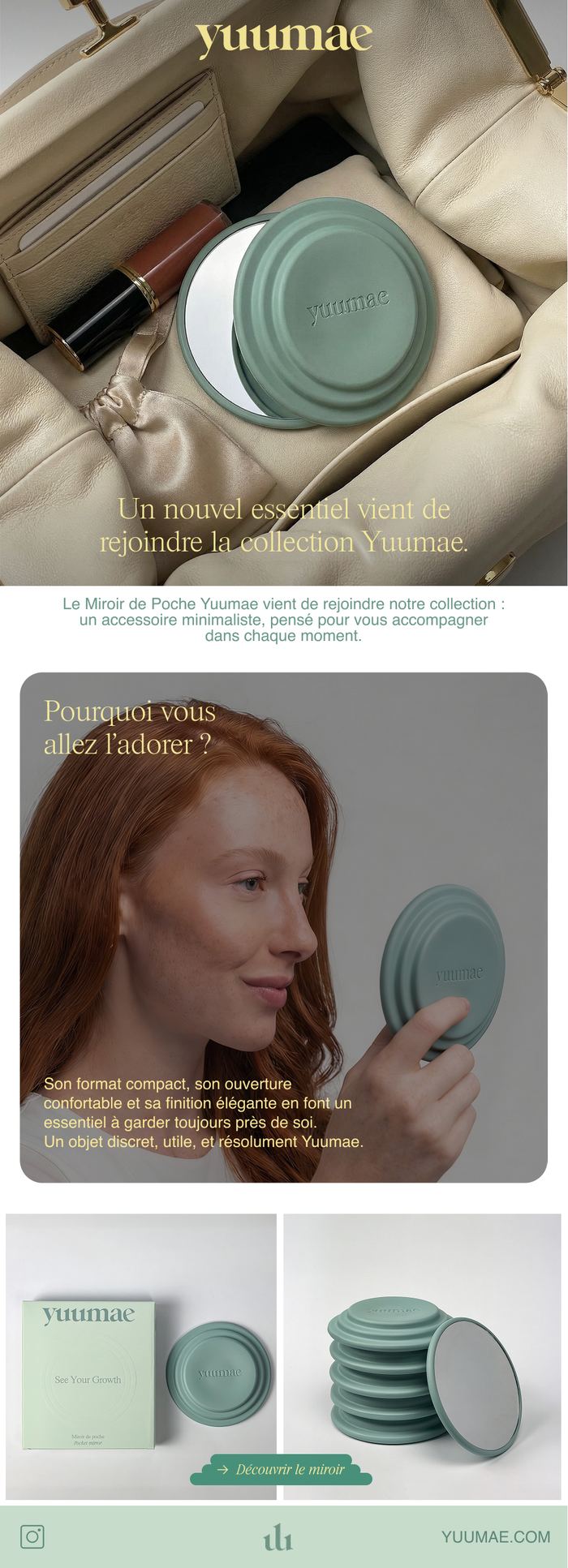 Newsletter Yuumae, soins du cuir chevelu, campagne miroir